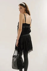 Antique lace dress - black
