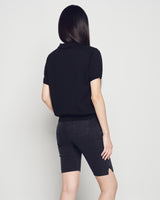 26SS WOMAN バイカーデニムショートパンツ