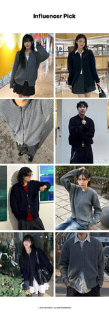 Usual 2way Knit Zip-up - 2COLOR
