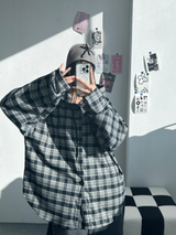 DAILY OVER HOOD SHIRT BLOUSE💚💙❤ - 3 COLORS