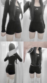 [MADE] ジュエリーオープンショルダー (BLACK)