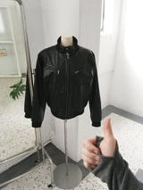 No.1604 ハイネックレザーJK