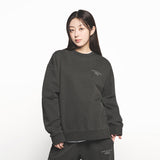 25ss ピグメントベーシックロゴスウェットシャツ チャコール