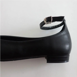 POINTED STRAP FLAT SHOES (LEATHER BLACK, SUEDE PINK, SUEDE BLACK 3COLORS!)
