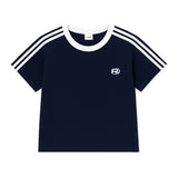 ロフエッセンシャルスポーティートラッククロップTシャツ (4color)