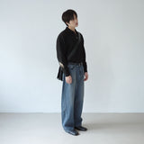 diagonal wide denim