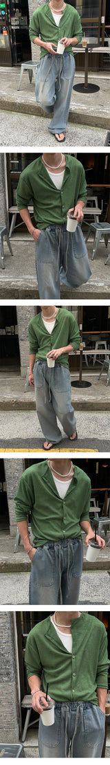 [SET UP] ティンウォッシングバンディングデニムパンツ