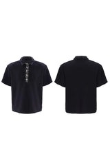 Sequin Safety Pin Polo Tee