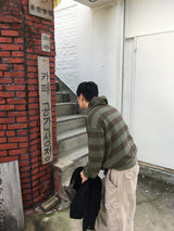 No.1413 ダイイングストライプフードジップアップ