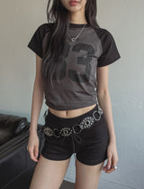 Memory Raglan Semi Crop Tee
