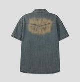 Summer Cool Oil Washed Western Denim Shirt