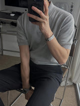 ASCLO Pigment Collar Short Sleeve Knit (5color)