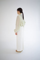 Sheer wide jumper, Light khaki