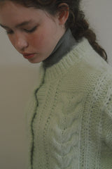 Nutty cable cardigan_mint