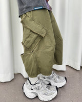 VTG BACK BOOTS CARGO SHORTS_KHAKI
