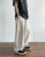 Herringbone Pintuck Balloon Pants