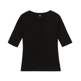 [ULKIN] ダブルチェーンタイトTシャツ_ブラック