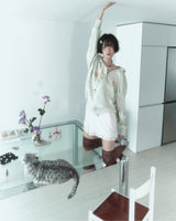 [ olohoyo X minjiena ] Butterfly hoodie vintage mint