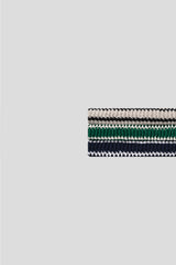 LMN カラーリングストライプ3ボタンカラー半袖ニット (3 Colors)