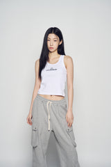 25SS ROUNDING SYMBOL LOGO WOMAN SLEEVELESS WHITE