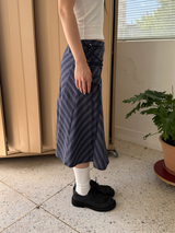 zigzag pattern midi skirt 