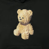 24FW BLOCK BEAR HOODIE BLACK