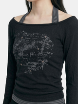 Yvette Halter Graphic Layered Top