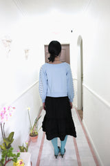 Shirring cancan midi skirt (2color)