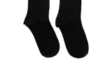 Pokin Lace Ribbed Knee-Long Socks