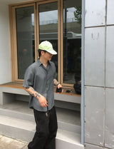 No.1800 ストライプ シン H ハーフシャツ