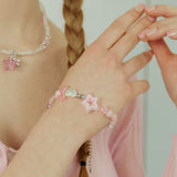 Point Star Ribbon Beads Bracelet 
