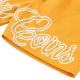 Script Logo Nylon Shorts - Yellow