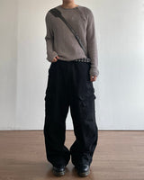 Beat Henley-Neck Crop Knit