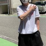 オーバーサイズフィットストリートムード半袖Tシャツ