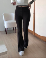 ベンオーバーローリブブーツカットニットパンツ