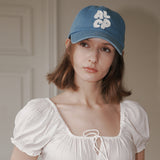ALCP アップリケウォッシュドボールキャップ (Blue Denim)
