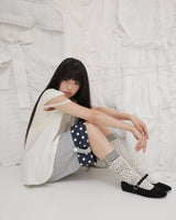 MINI DOT LOOSE KNEESOCKS / WHITE
