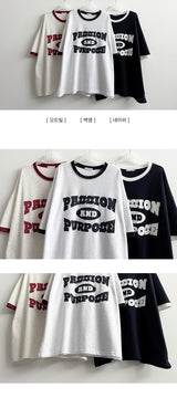 テロカラーオーバーフィット半袖Tシャツ