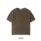 ロニースナップストライプ半袖Tシャツ