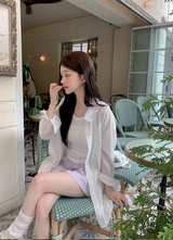 #Natural Stripe Summer Loose Shirt (4color)