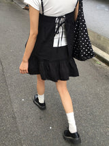 センリ レース ピンタック バンディング ミニ スカート