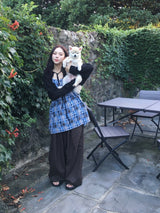 Meadow Check Button Blouse (2c)