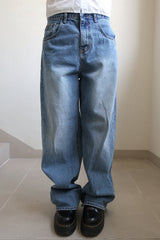 stud wide denim pt