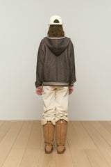 ニットミックスフーディージップアップ [BEIGE]
