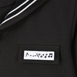 セーラーカラージップアップジャケット - ブラック