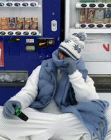 Zero Nine Cozy Snowflake Drop Knit Beanie