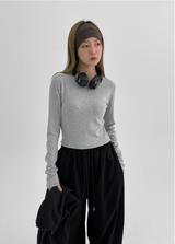 [MADE] KINNY SET - Layered Crop Long Sleeve T-shirt
