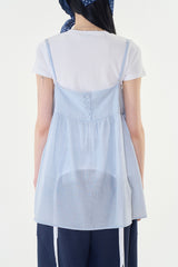 Roni button back bustier top