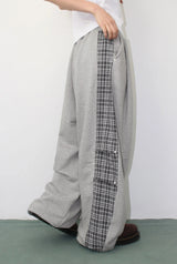 CHECK BLOCK SWEATPANTS
