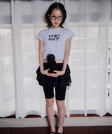 BLACK DOTTED LAYERED WRAP SHORT SKIRT